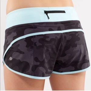 Lululemon Lalo soot Aqua camo speed shorts
